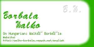 borbala walko business card